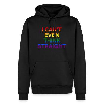 Je ne peux même pas penser chemise droite LGBTQ Gay Pride - Sweat à capuche Premium bio Homme - noir - Devant - Nico (187cm)