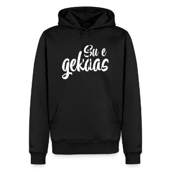 Su e gekaas - Männer Premium Bio Hoodie - Schwarz - Vorne - Nico (187cm)