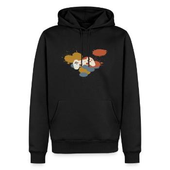Gamer Gaming Retro BUnt - Männer Premium Bio Hoodie - Schwarz - Vorne - Nico (187cm)