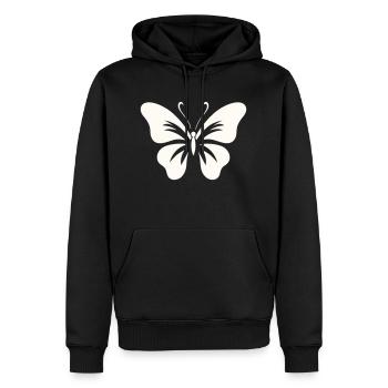 Papillon audacieux - Sweat à capuche Premium bio Homme - noir - Devant - Nico (187cm)
