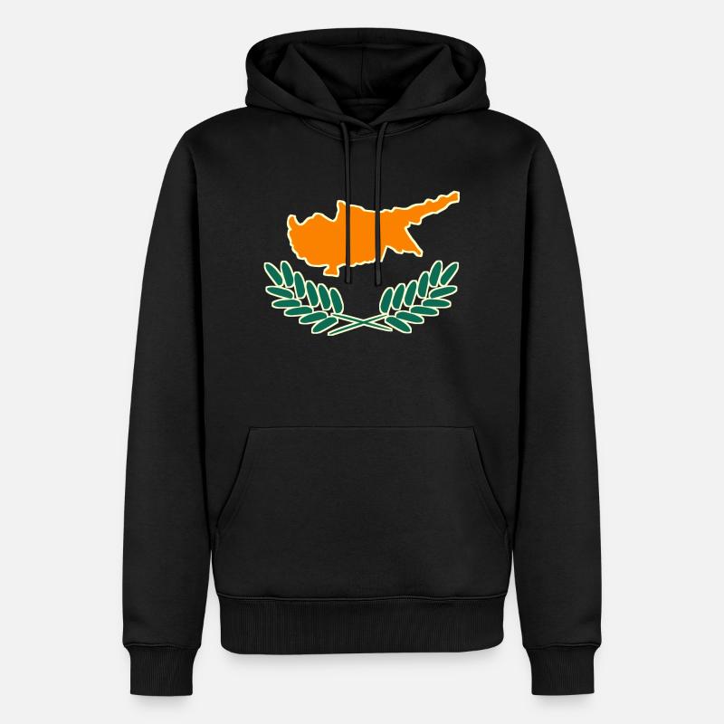 Drapeau de Chypre - Sweat à capuche Premium bio Homme - noir