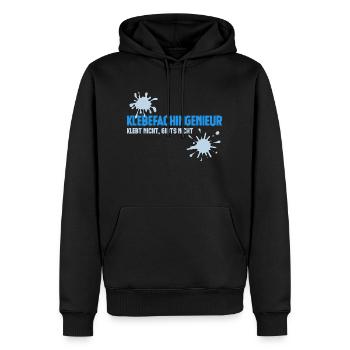 Klebefachingenieur - Prozessingenieur - Kleber - Männer Premium Bio Hoodie - Schwarz - Vorne - Nico (187cm)