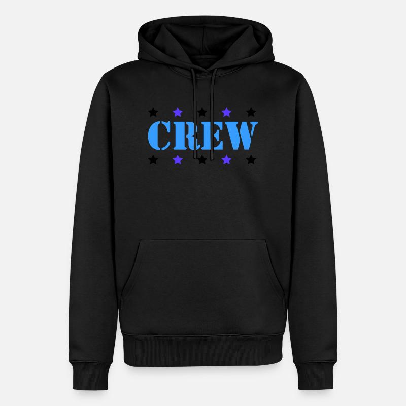 crew - Männer Premium Bio Hoodie - Schwarz