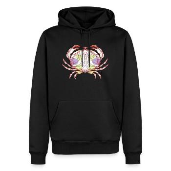 Krebs - Männer Premium Bio Hoodie - Schwarz - Vorne - Nico (187cm)