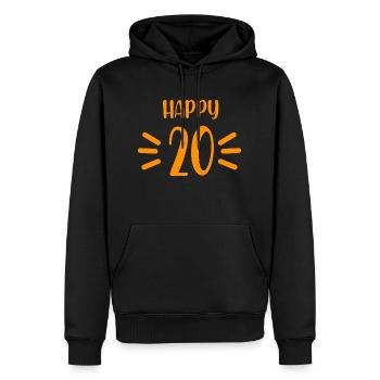20. Geburtstag Happy Birthday - Männer Premium Bio Hoodie - Schwarz - Vorne - Nico (187cm)