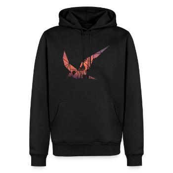 Vogel Sonnenuntergang Illustration - Männer Premium Bio Hoodie - Schwarz - Vorne - Nico (187cm)