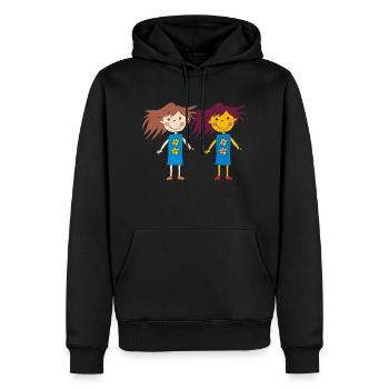 girls friends - Men’s Premium Organic Hoodie - black - Front - Nico (187cm)