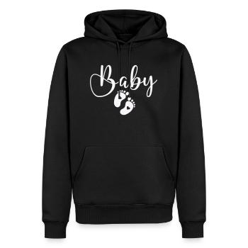 Bébé Pieds de bébé - Sweat à capuche Premium bio Homme - noir - Devant - Nico (187cm)