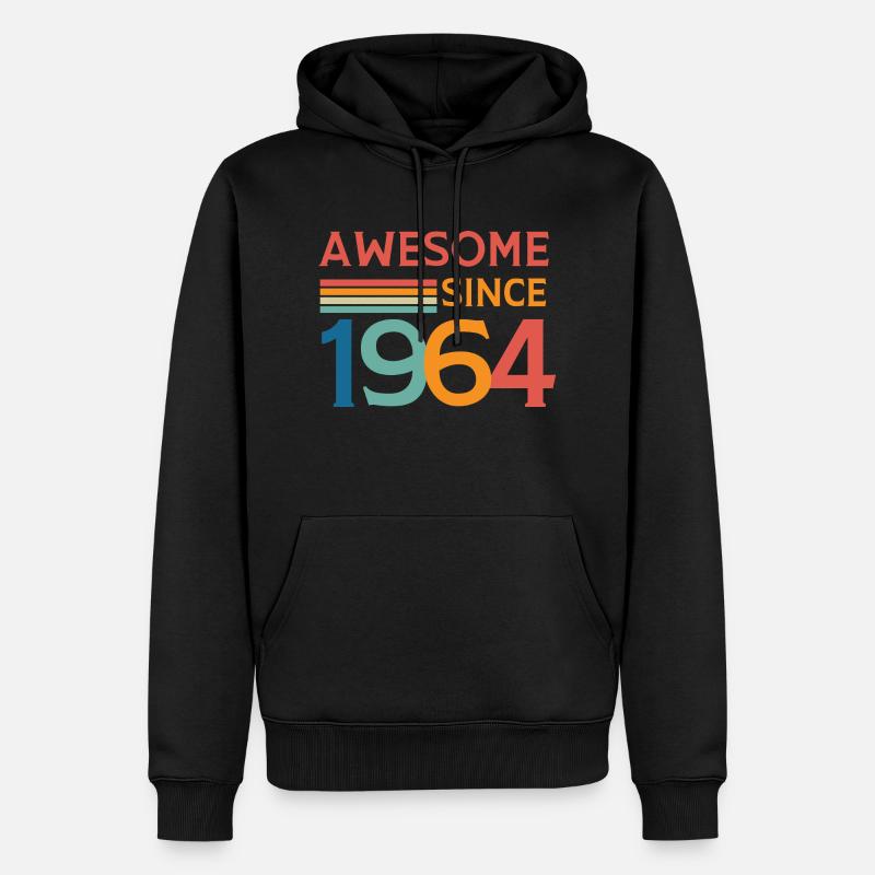 Awesome since 1964 - Sweat à capuche Premium bio Homme - noir