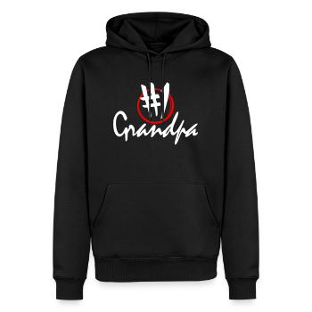 Nr One 1 Nummer Eins Grandpa Bester Opa Großvater - Männer Premium Bio Hoodie - Schwarz - Vorne - Nico (187cm)