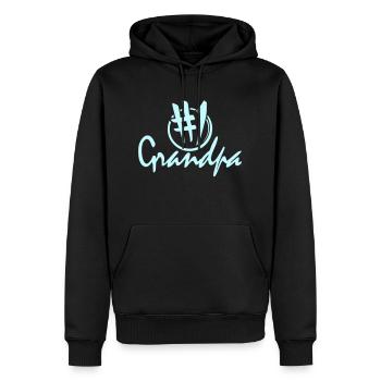 Nr 1 # Nummer Eins Grandpa Bester Opa Großvater - Männer Premium Bio Hoodie - Schwarz - Vorne - Nico (187cm)