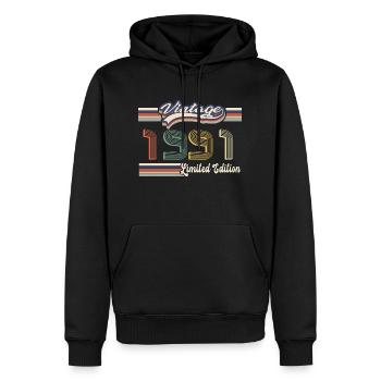Original 1991 Vintage edition Retro Birthday - Sweat à capuche Premium bio Homme - noir - Devant - Nico (187cm)