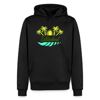 istanbul - Männer Premium Bio Hoodie - Schwarz - Vorne - Nico (187cm)