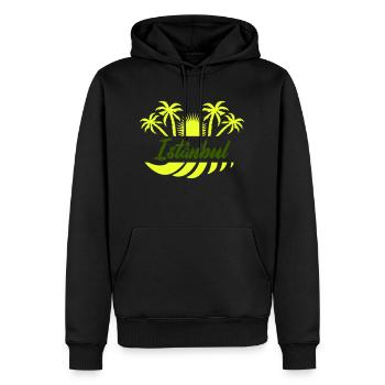 istanbul - Männer Premium Bio Hoodie - Schwarz - Vorne - Nico (187cm)