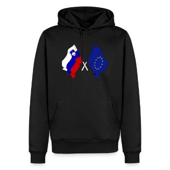 Flagge von Slowenien, Europa - Männer Premium Bio Hoodie - Schwarz - Vorne - Nico (187cm)