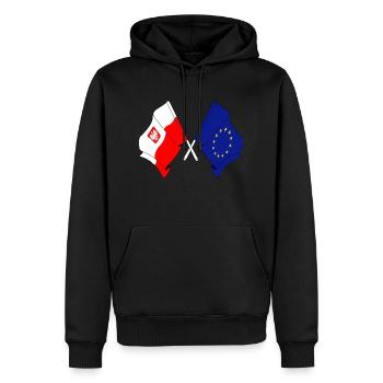 Flag of Poland, Europe - Men’s Premium Organic Hoodie - black - Front - Nico (187cm)
