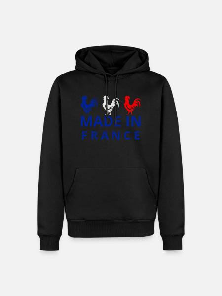Coq BBR - Sweat à capuche Premium bio Homme - noir