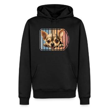 Chihuahua - Men’s Premium Organic Hoodie - black - Front - Nico (187cm)