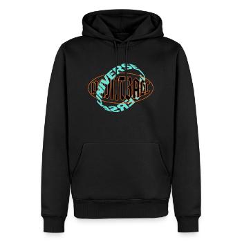 Logo de l’univers du paintball - Sweat à capuche Premium bio Homme - noir - Devant - Nico (187cm)