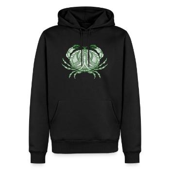 Krebs - Männer Premium Bio Hoodie - Schwarz - Vorne - Nico (187cm)