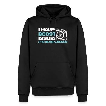J’ai des problèmes de boost - Citation d’un amateur de voitures de course - Sweat à capuche Premium bio Homme - noir - Devant - Nico (187cm)