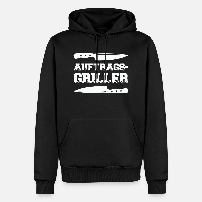 Grillade à contrat 1 - Sweat à capuche Premium bio Homme - noir