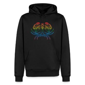 Krebs - Männer Premium Bio Hoodie - Schwarz - Vorne - Nico (187cm)