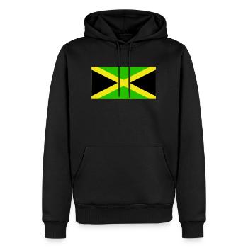 Jamaïque drapeau - Sweat à capuche Premium bio Homme - noir - Devant - Nico (187cm)