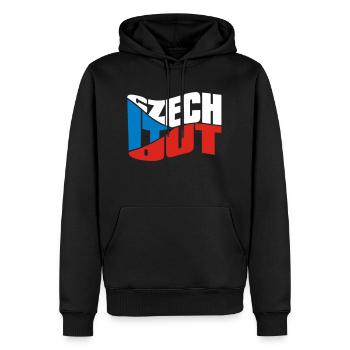 chech - Sweat à capuche Premium bio Homme - noir - Devant - Nico (187cm)