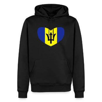 Ich liebe Barbados - Männer Premium Bio Hoodie - Schwarz - Vorne - Nico (187cm)