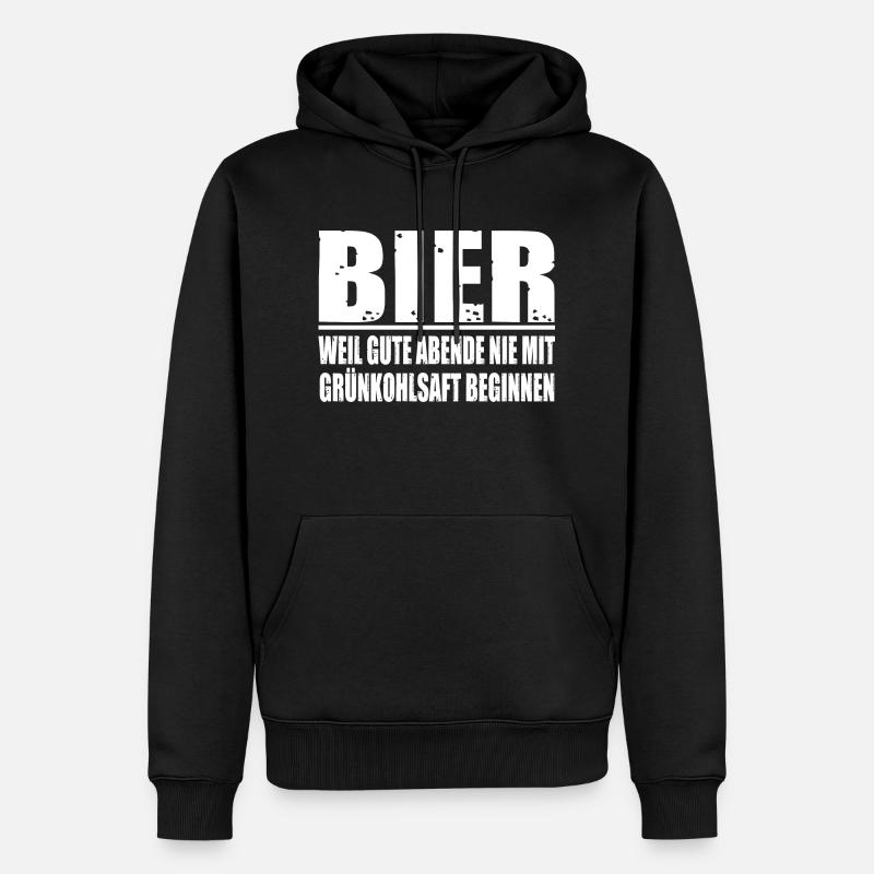 Bier-guter Abend - Männer Premium Bio Hoodie - Schwarz