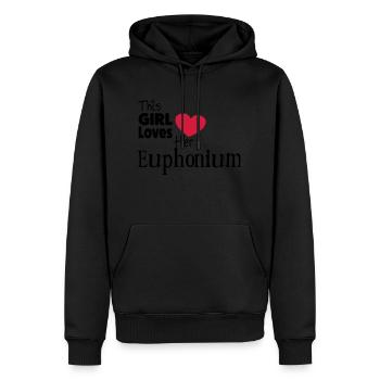 This Girl Loves Her Euphonium - Männer Premium Bio Hoodie - Schwarz - Vorne - Nico (187cm)