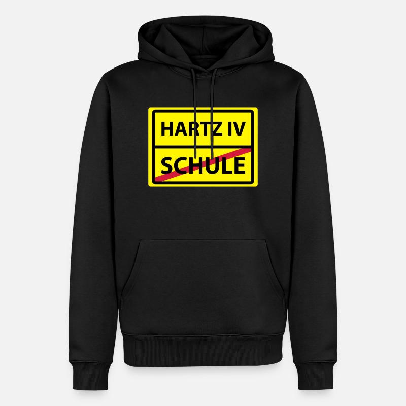 Hartz scolaire 4 - Sweat à capuche Premium bio Homme - noir