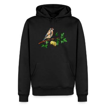 oiseau - Sweat à capuche Premium bio Homme - noir - Devant - Nico (187cm)