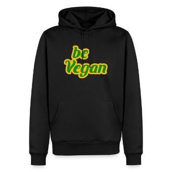 Vegan Veggie Veggi Fruit Vegetable Plants Gift - Men’s Premium Organic Hoodie - black - Front - Nico (187cm)