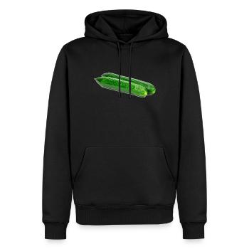 Gurken. concombre. gurka. cucumber - Männer Premium Bio Hoodie - Schwarz - Vorne - Nico (187cm)
