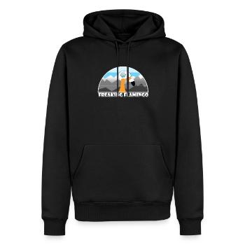 FF Snow Flamingo - Männer Premium Bio Hoodie - Schwarz - Vorne - Nico (187cm)