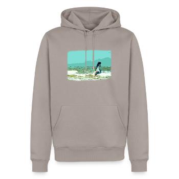 Windsurfer - Männer Premium Bio Hoodie - Taupe - Vorne - Nico (187cm)