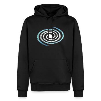 Spiral galaxy, universe, cosmos, milky way - Männer Premium Bio Hoodie - Schwarz - Vorne - Nico (187cm)