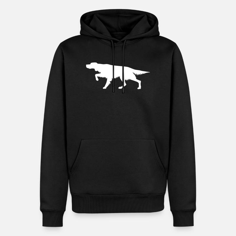 Irish Setter - On Point - Silhouette - Männer Premium Bio Hoodie - Schwarz