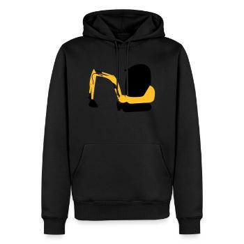 Bagger - Männer Premium Bio Hoodie - Schwarz - Vorne - Nico (187cm)