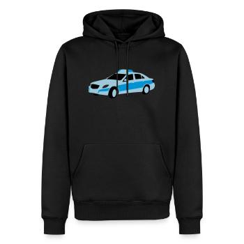 polizei - Männer Premium Bio Hoodie - Schwarz - Vorne - Nico (187cm)