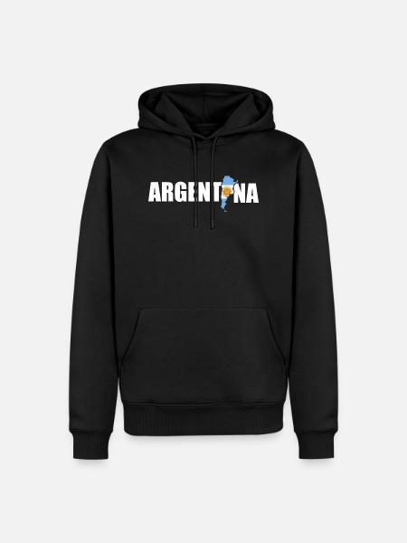 Argentinien - Männer Premium Bio Hoodie - Schwarz
