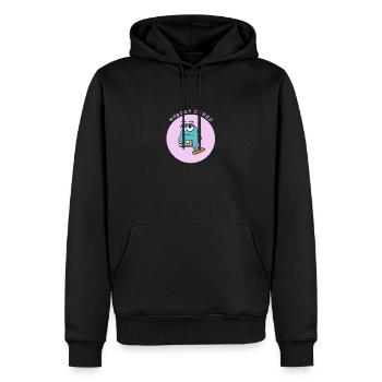 Nobody Cares - Sweat à capuche Premium bio Homme - noir - Devant - Nico (187cm)