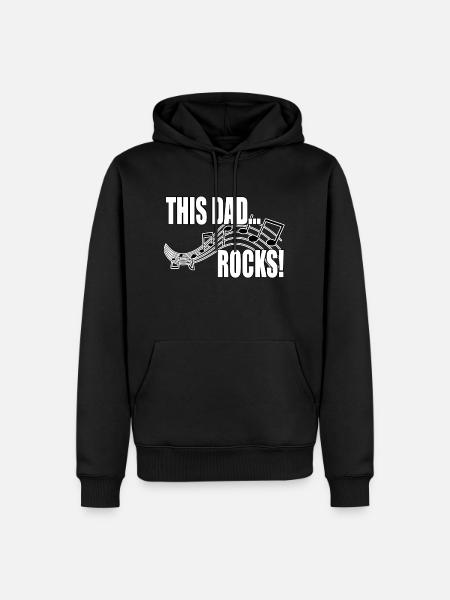 Fathers Day - This Dad Rocks Funny - Men’s Premium Organic Hoodie - black