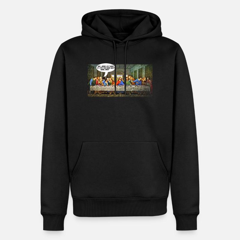 Jesus, das letzte Abendmahl - Männer Premium Bio Hoodie - Schwarz