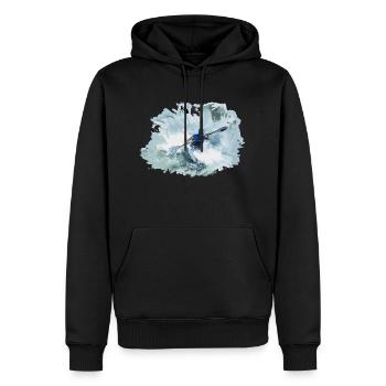 Kayak - Sweat à capuche Premium bio Homme - noir - Devant - Nico (187cm)