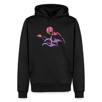 Nageur, brasse. Brasse. nager, nager - Sweat à capuche Premium bio Homme - noir - Devant - Nico (187cm)