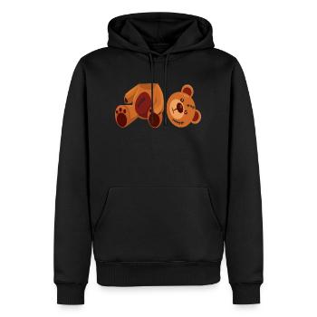 Teddybär Geschenk - Männer Premium Bio Hoodie - Schwarz - Vorne - Nico (187cm)