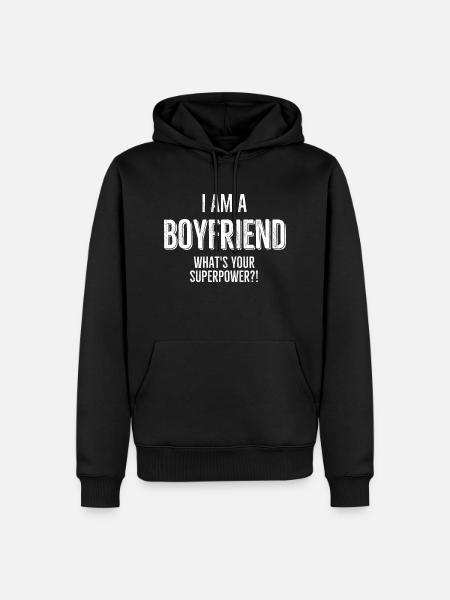 Jeg er en kæreste Hvad er din supermagt - Herre Premium økologisk hoodie - sort